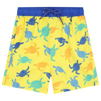 Boys Yellow Turtle Swim Shorts