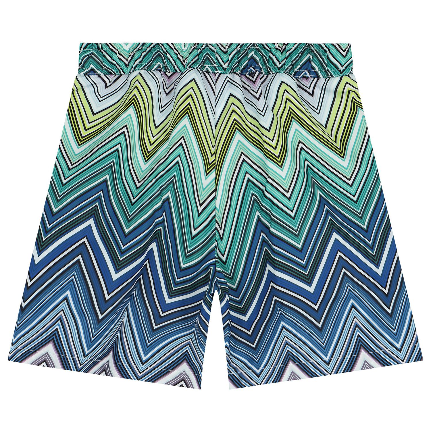 Boys Multi-Coloured Zigzag Swim Shorts, 1, hi-res
