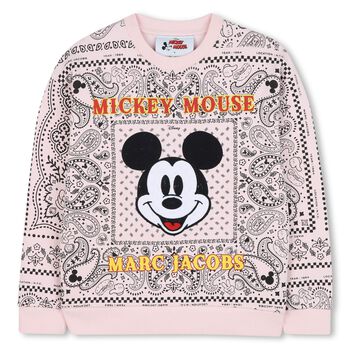 MARC JACOBS Girls Pink Disney Sweatshirt, 1 Girls Pink Disney Sweatshirt