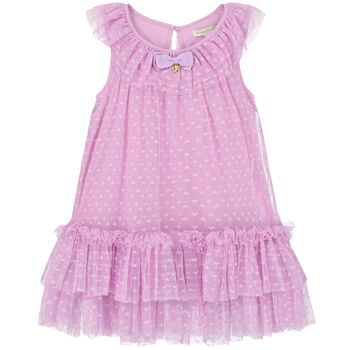 Girls Violet Hearts Tulle Dress