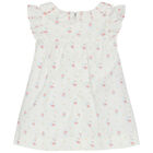 Younger Girls White Floral Dress, 1, hi-res