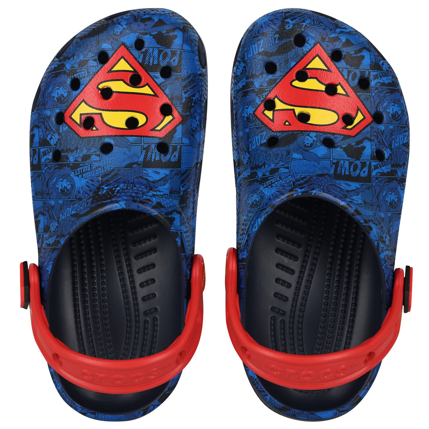Blue & Red Superman Classic Clogs Sandals, 1, hi-res