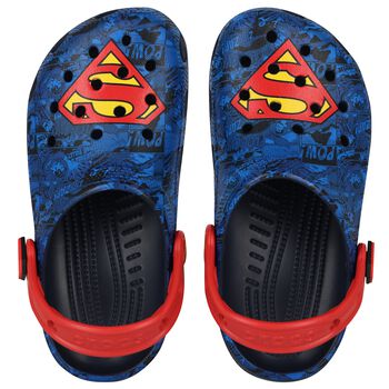 Blue & Red Superman Classic Clogs Sandals