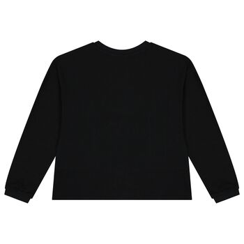 Girls Black Long Sleeve Top