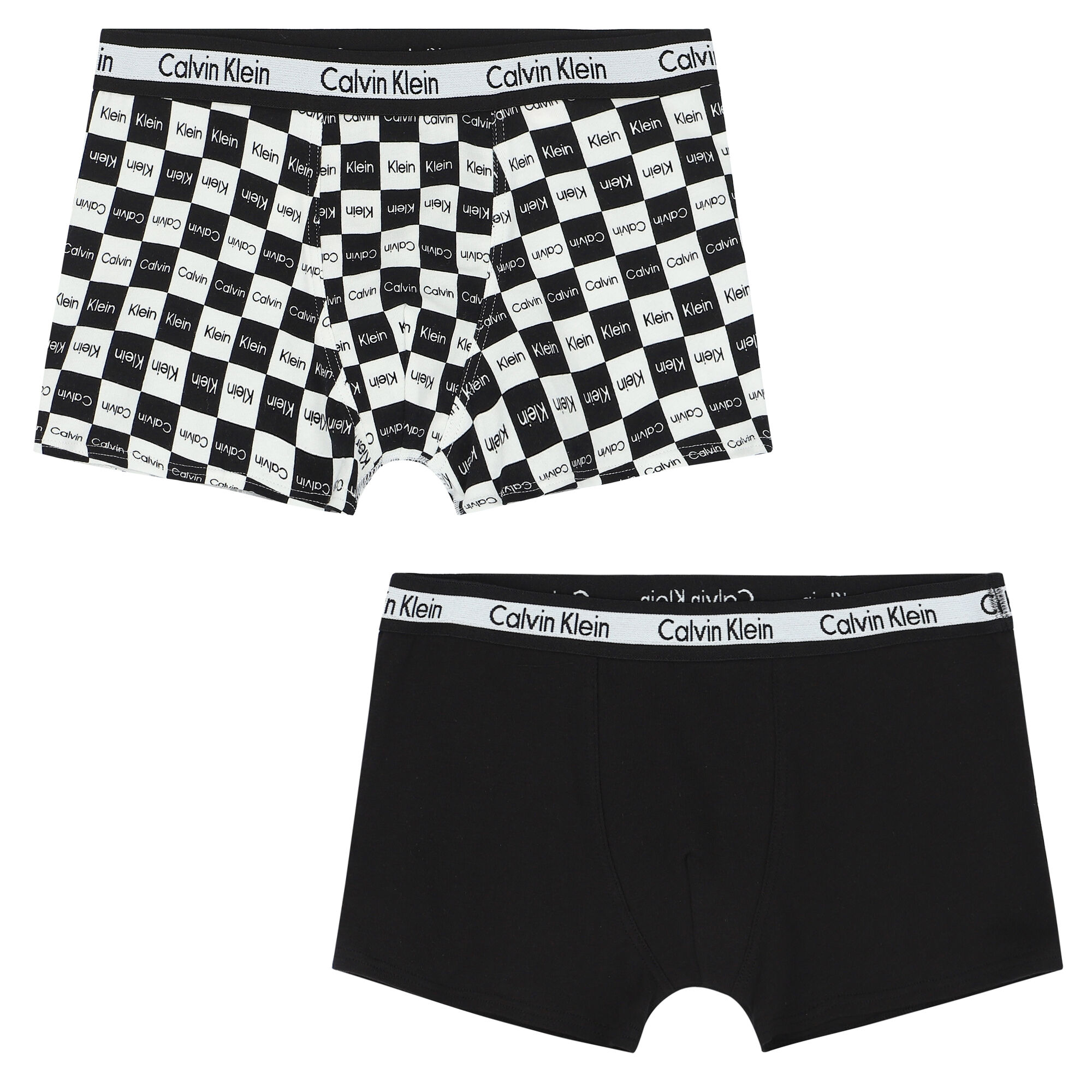 Calvin Klein Boys White Black Boxer Shorts 2 Pack Junior Couture UK