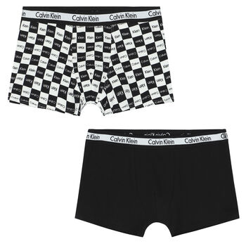 Boys White & Black Boxer Shorts ( 2-Pack )