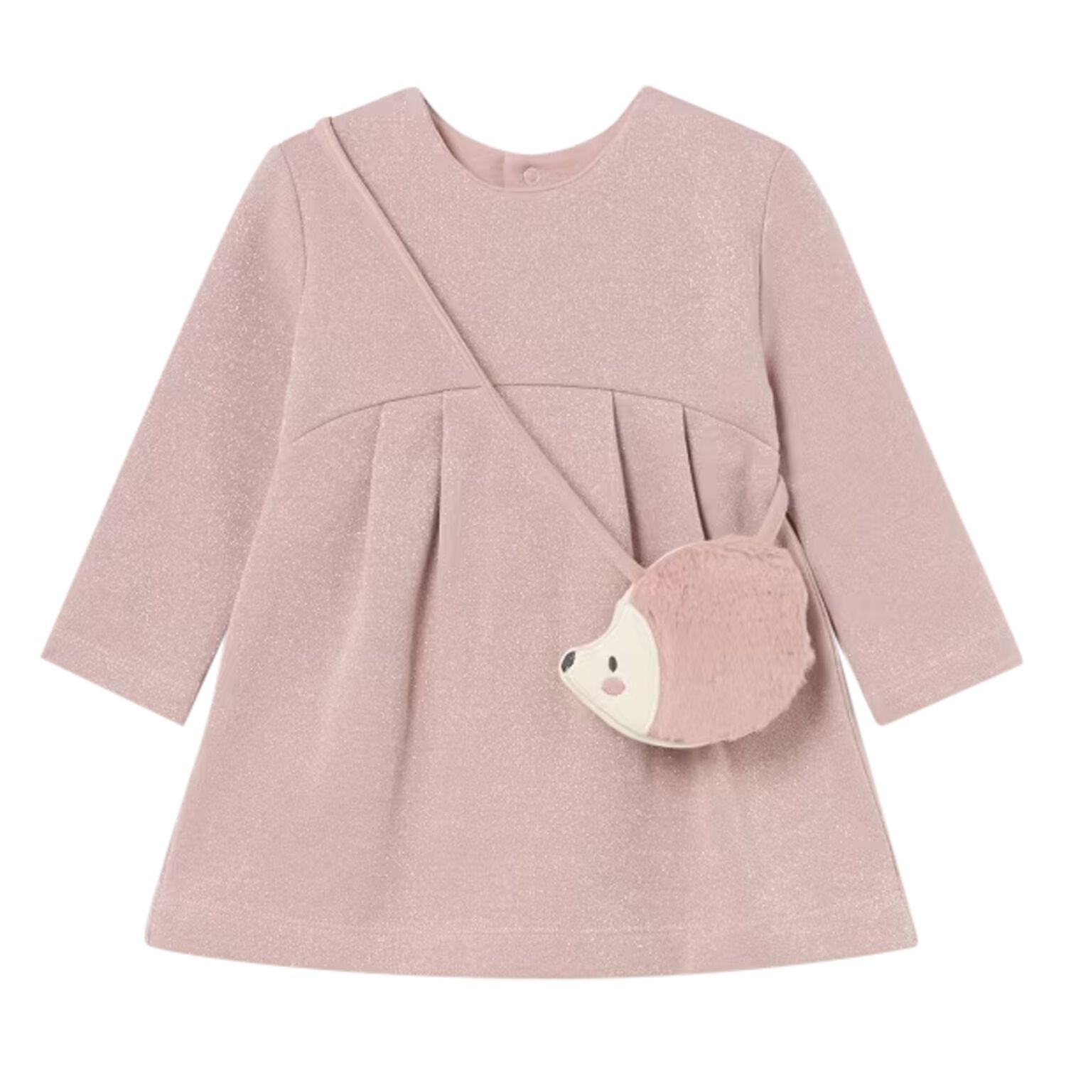 Younger Girls Pink Dress Set, 1, hi-res