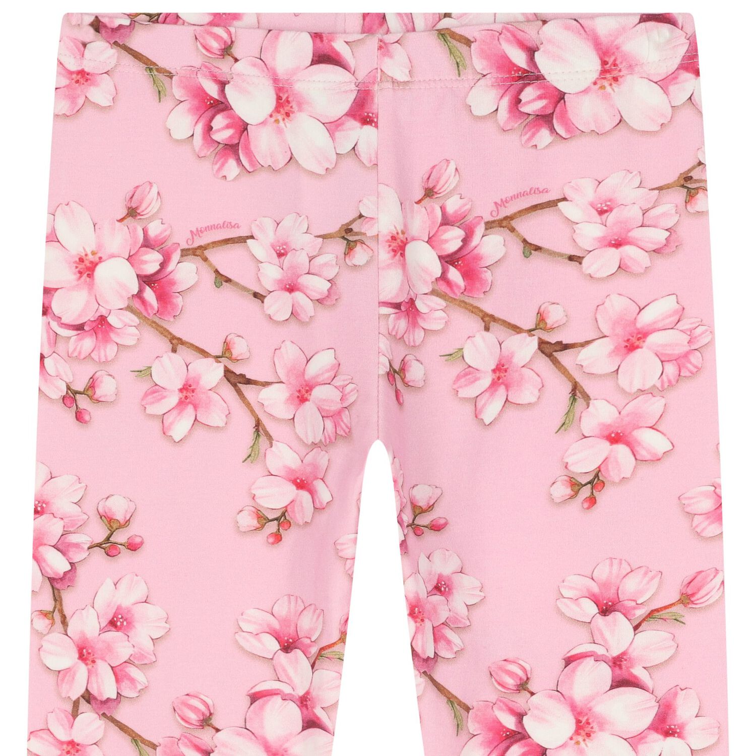 Girls Pink Logo Cherry Blossom Leggings, 1, hi-res