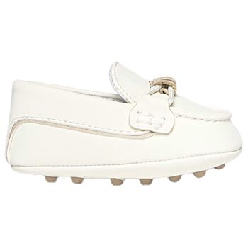 Baby Boys Ivory Suede Pre Walker Moccasins