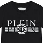 Boys Black Logo T-Shirt, 2, hi-res
