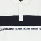 Boys White Logo Polo Shirt, 1, hi-res