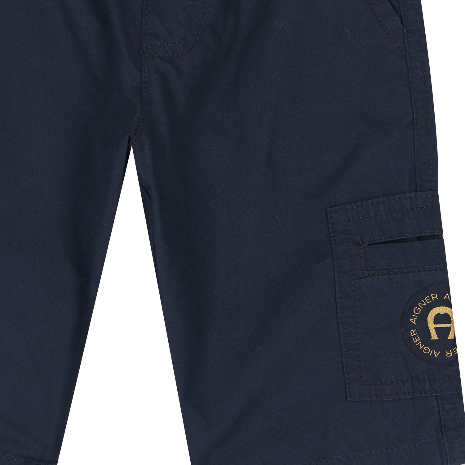 Younger Boys Navy Blue Logo Shorts, 2, hi-res