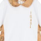 White & Beige Geo Map Babygrow Set, 1, hi-res