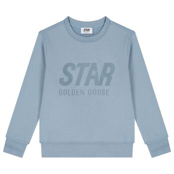 Golden Goose Boys Blue Logo Sweatshirt, 1 Boys Blue Logo Sweatshirt