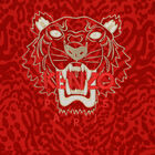 Girls Red Tiger Logo Dress, 1, hi-res