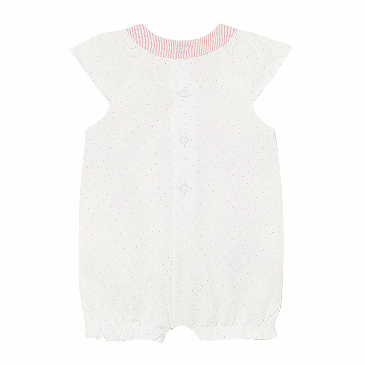 Baby Girls Pink & White Romper, 2, hi-res