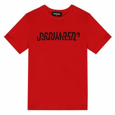 Boys Red & Black Logo T-shirt