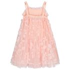 Girls Pink Appliqued Tulle Dress, 2, hi-res