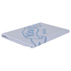 White & Blue Logo Knitted Baby Blanket, 2, hi-res