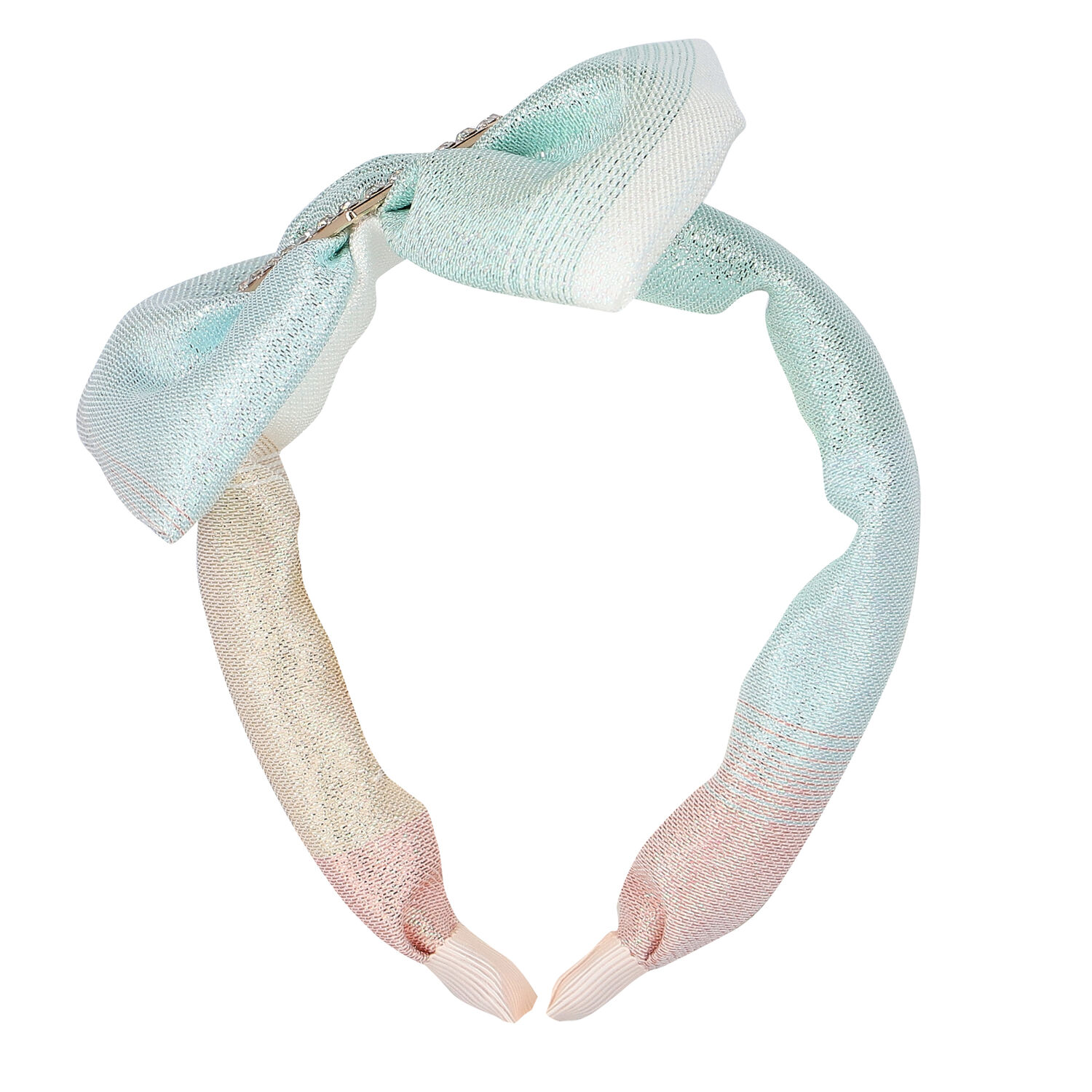 Girls Glitter Striped Headband, 1, hi-res