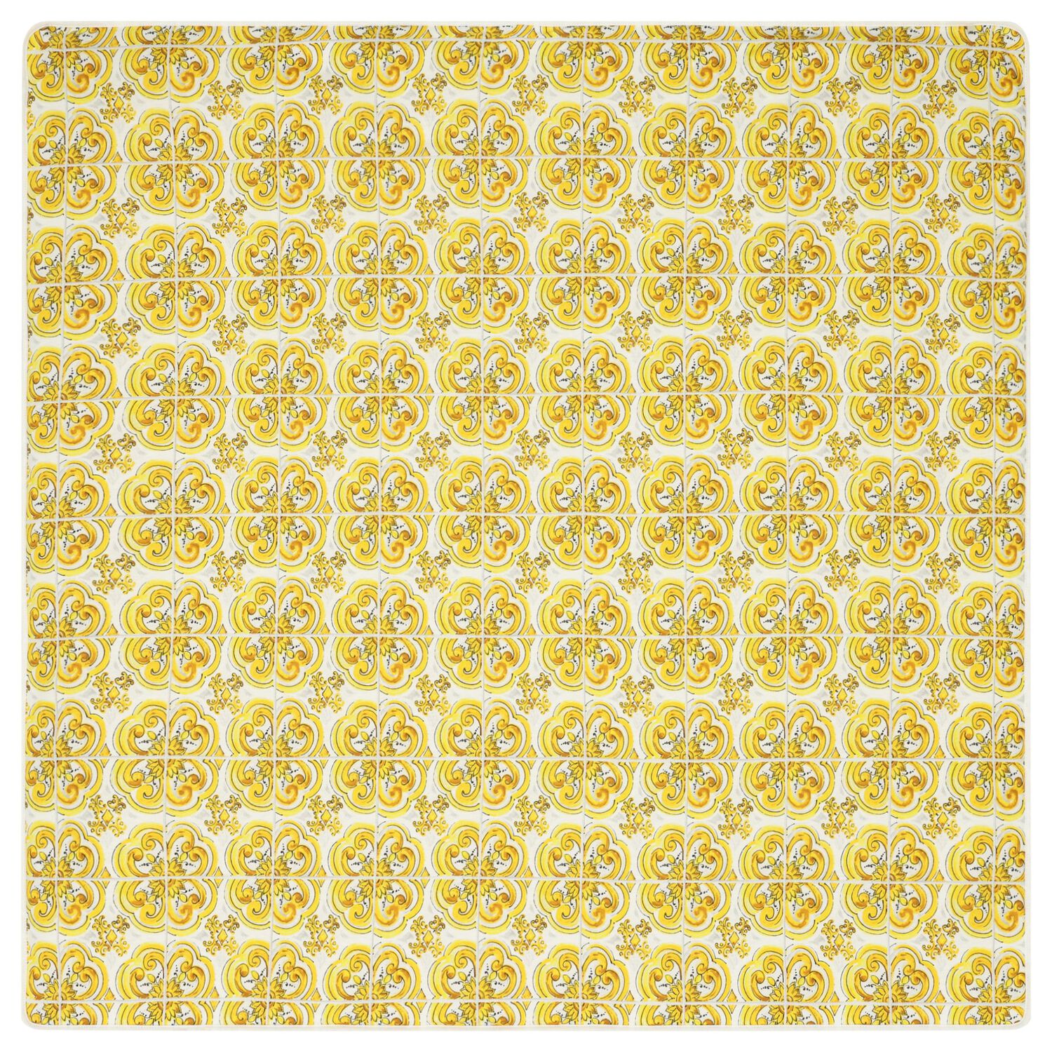 White & Yellow Majolica Baby Blanket, 1, hi-res