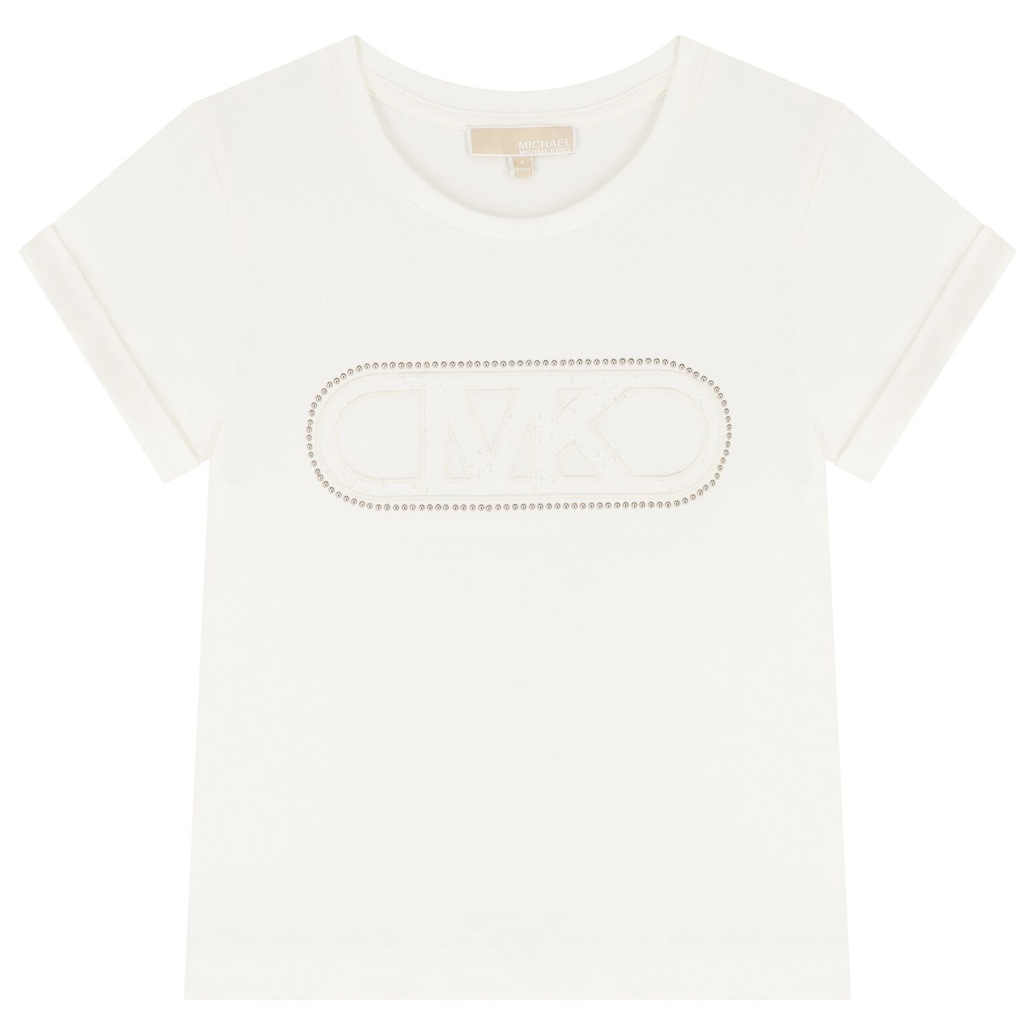 Girls Ivory Logo T-Shirt, 1, hi-res