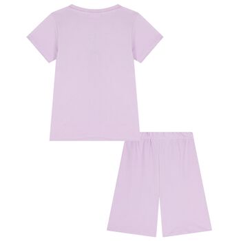 Girls Purple Disney Shorts Set