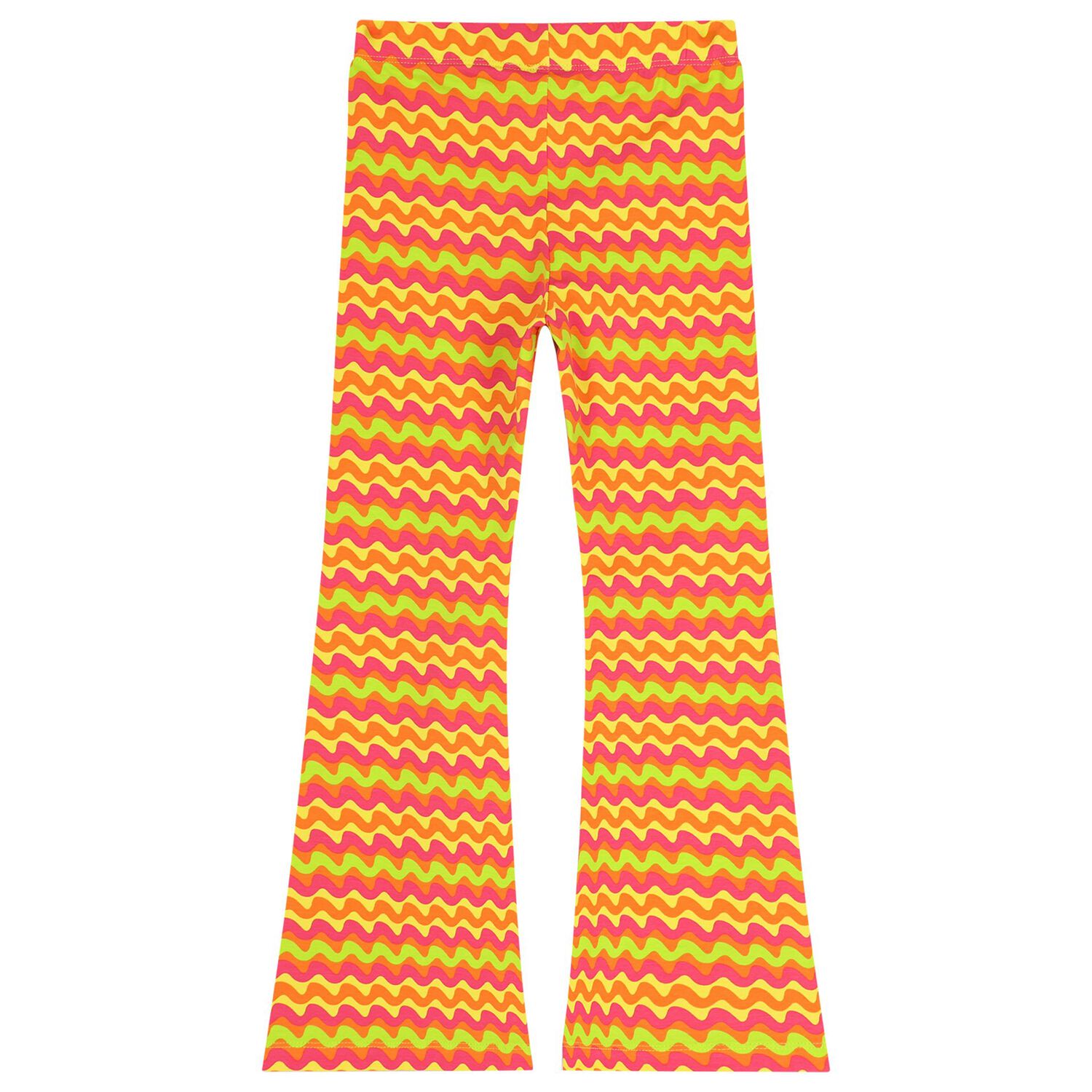 Girls Pink, Orange & Yellow Striped Leggings Set, 1, hi-res