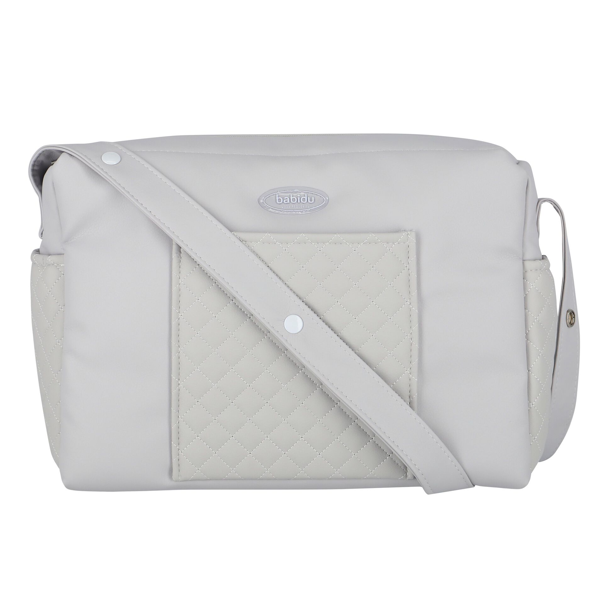 Babidu Grey Quilted Baby Changing Bag Junior Couture UK