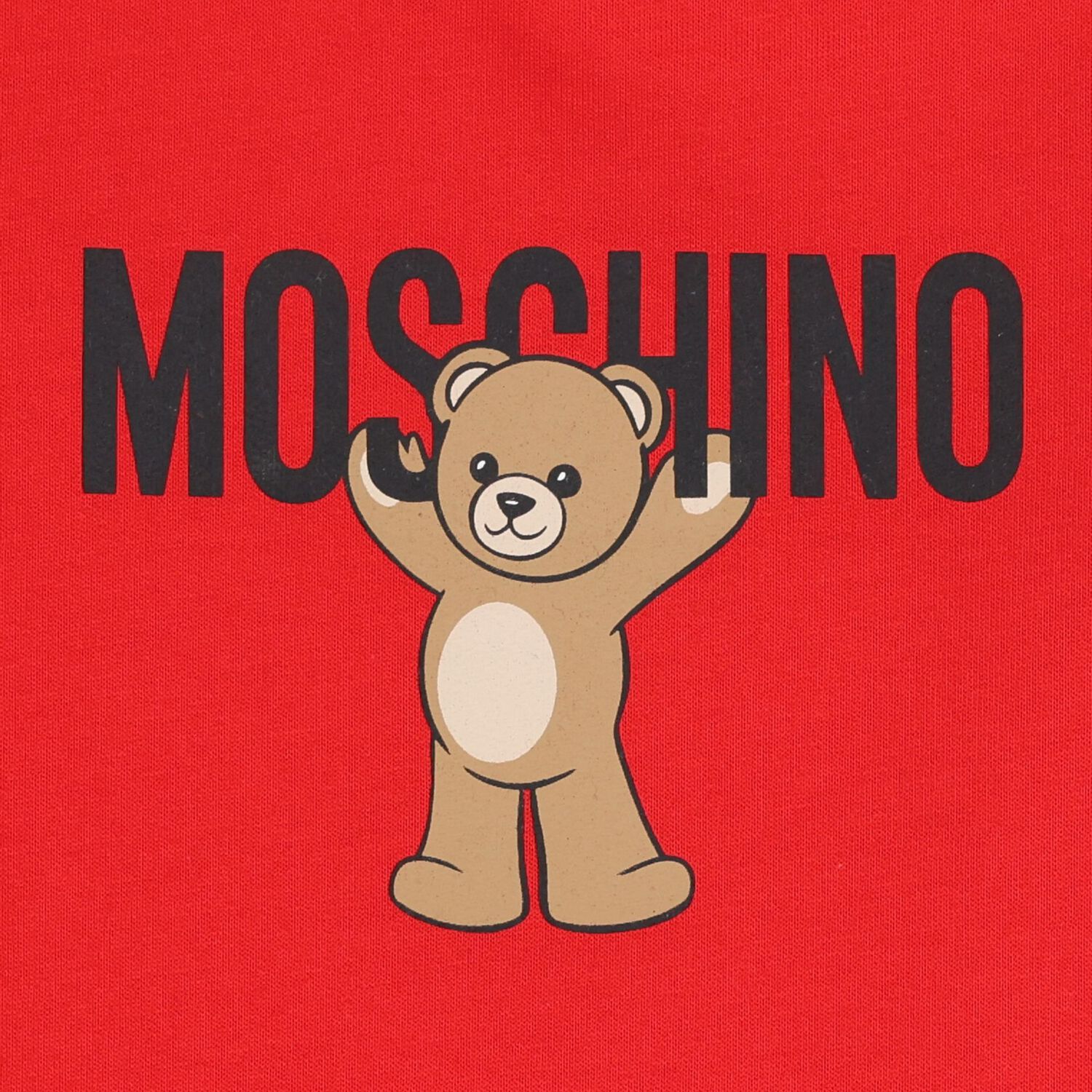 Younger Girls Red Teddy Bear Logo Dress, 3, hi-res