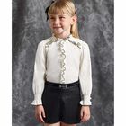 Girls Black Shorts, 1, hi-res