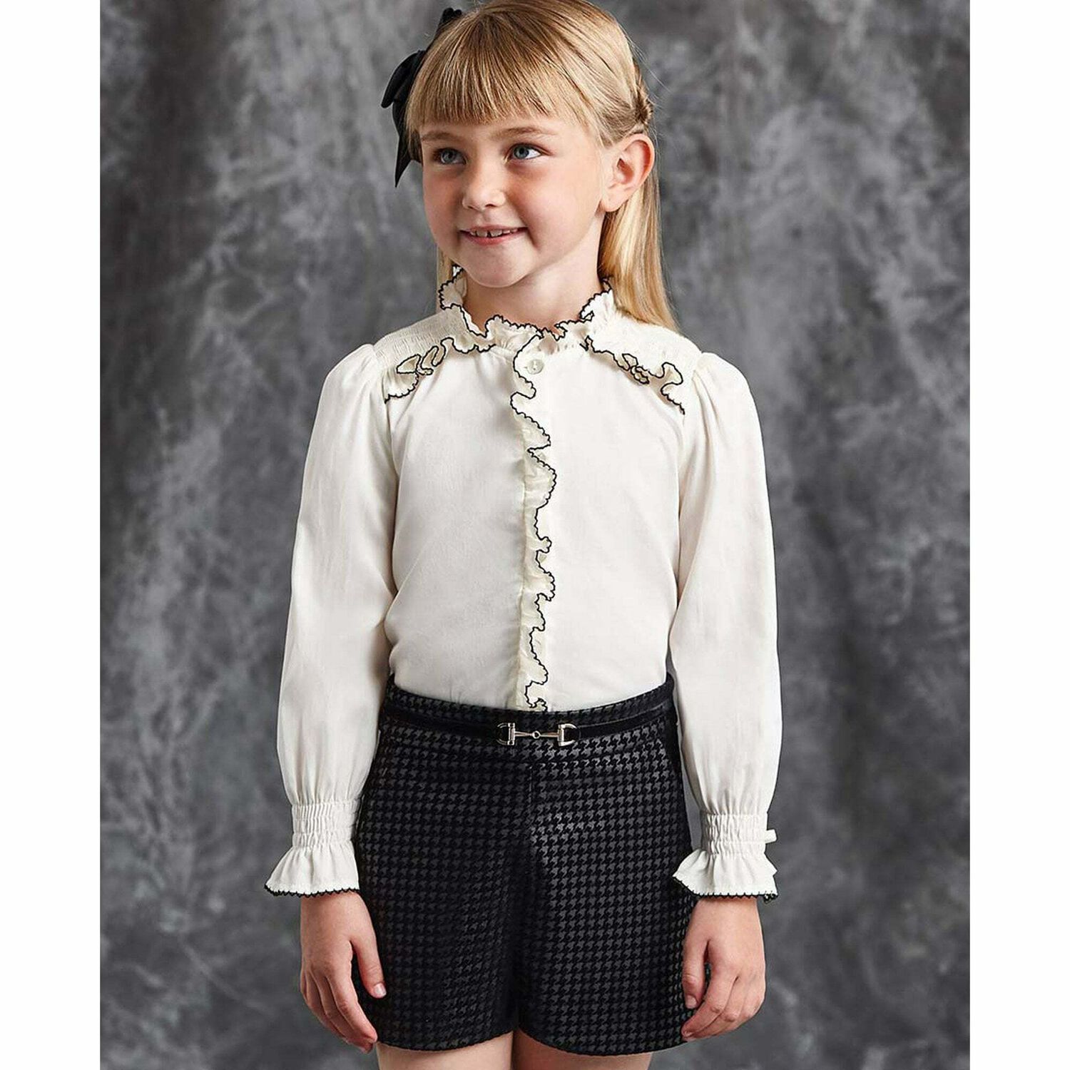 Girls Black Shorts, 1, hi-res image number null