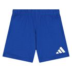 Younger Boys Blue Logo Shorts Set, 1, hi-res