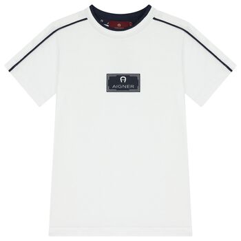 Boys White Logo T-Shirt