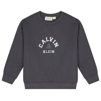 Boys Grey Logo Sweatshirt