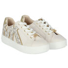 Girls Ivory Logo Trainers, 1, hi-res