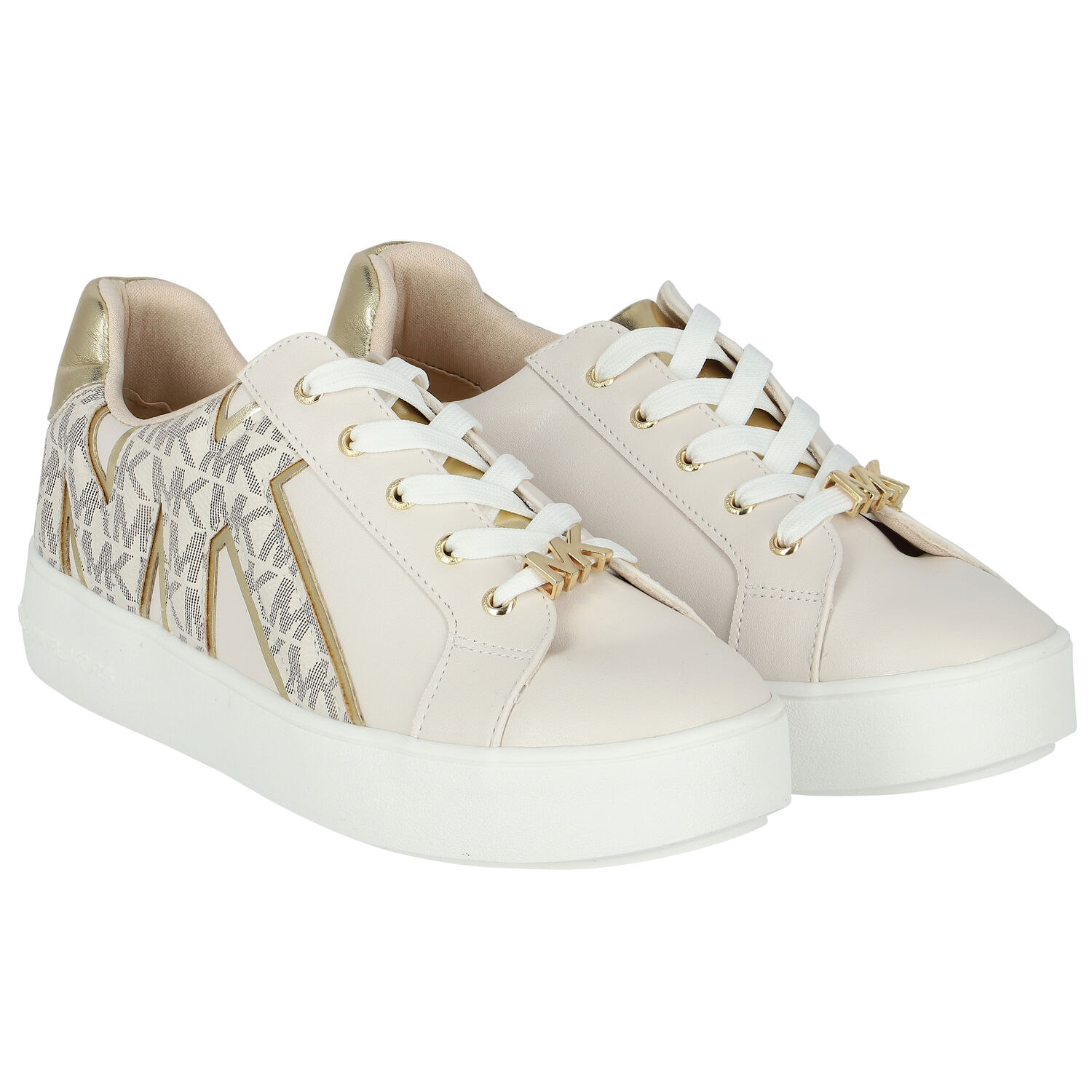 Girls Ivory Logo Trainers, 1, hi-res