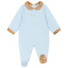 Baby Boys Blue & Beige Geo Map Babygrow Gift Set, 2, hi-res