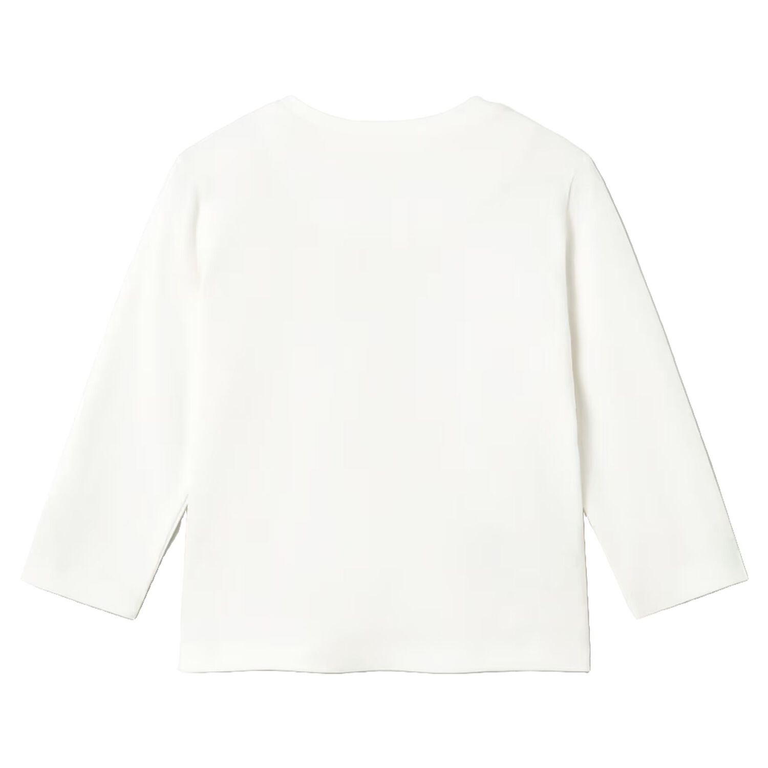 Younger Boys White Slogan Long Sleeve Top, 1, hi-res