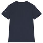 Boys Navy Blue Logo T-Shirt, 1, hi-res