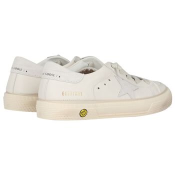 Ivory Logo Leather Trainers
