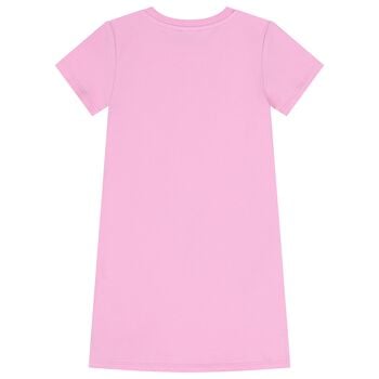 Girls Pink Logo Dress