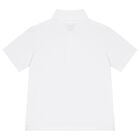 Boys White Logo Polo Shirt, 1, hi-res