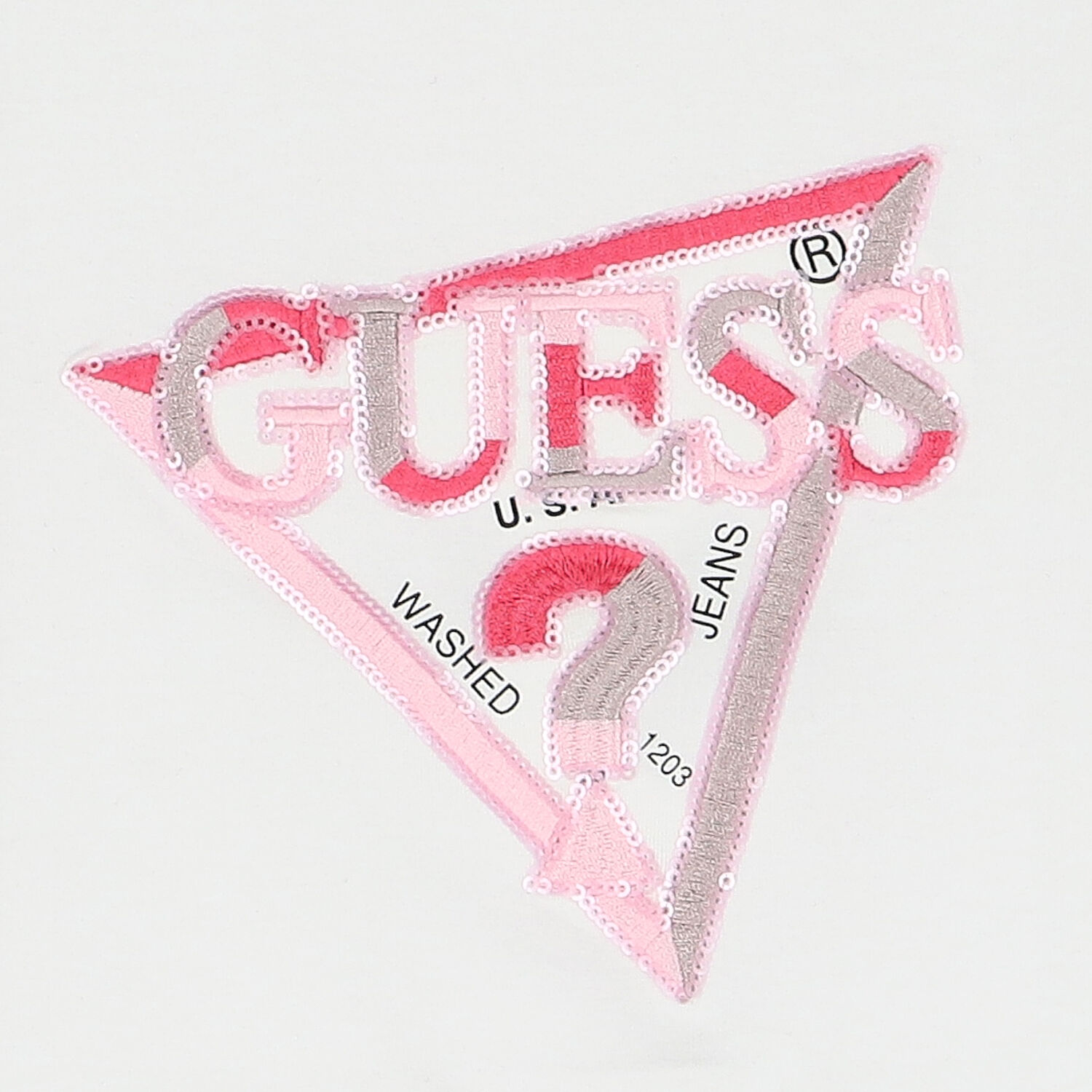 Girls White Embellished Logo Long Sleeve Top, 1, hi-res