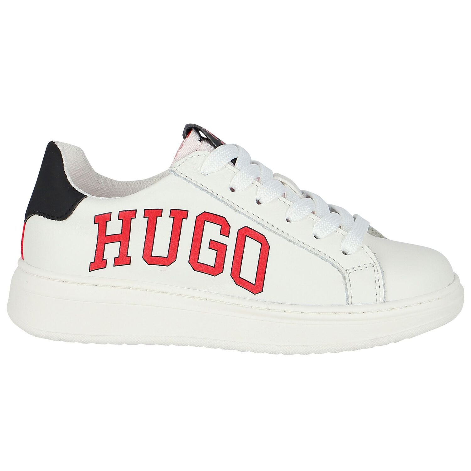 Boys White Logo Trainers, 1, hi-res image number null