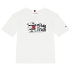 Boys White Logo T-Shirt, 1, hi-res