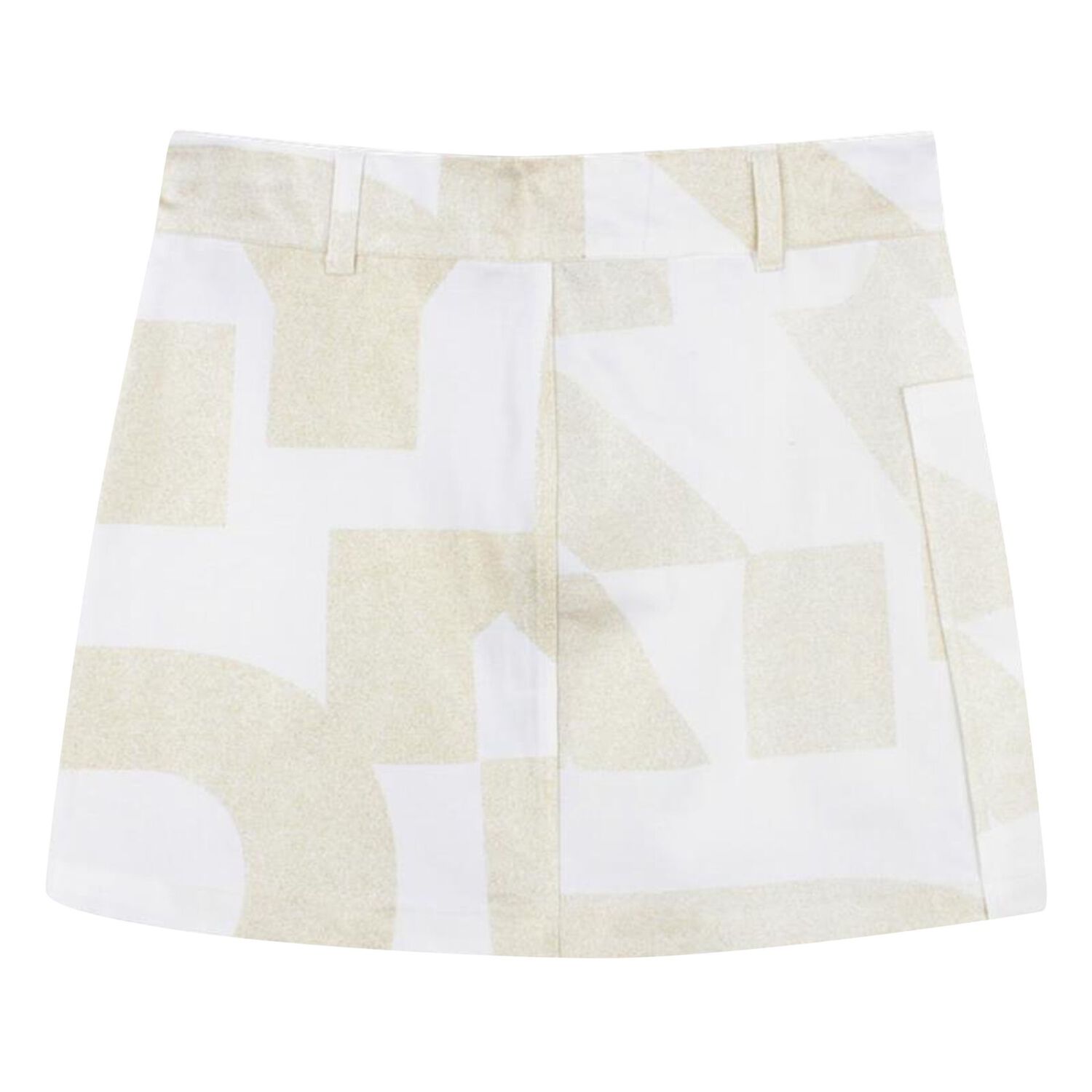 Girls Ivory & Gold Skirt, 1, hi-res