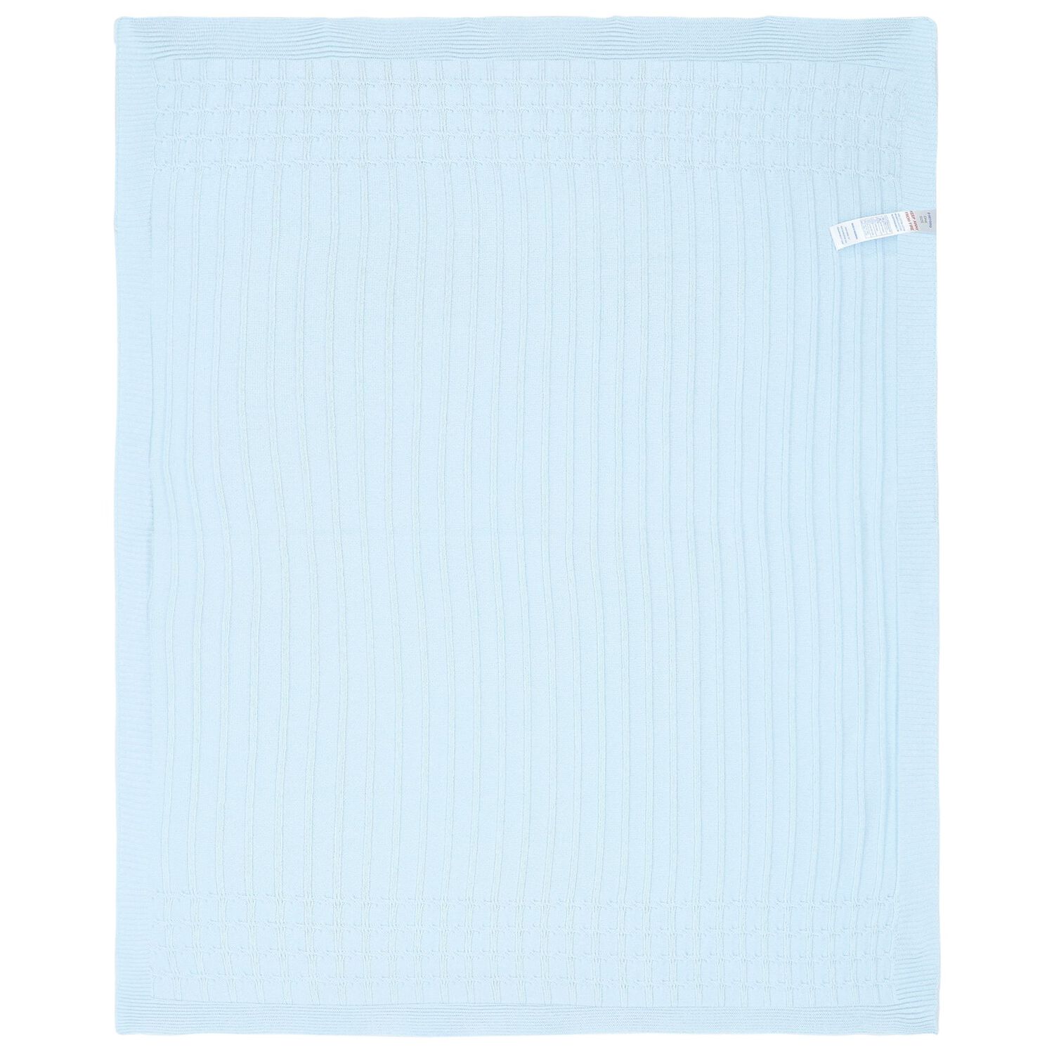 Baby Boys Blue Knit Blanket, 2, hi-res