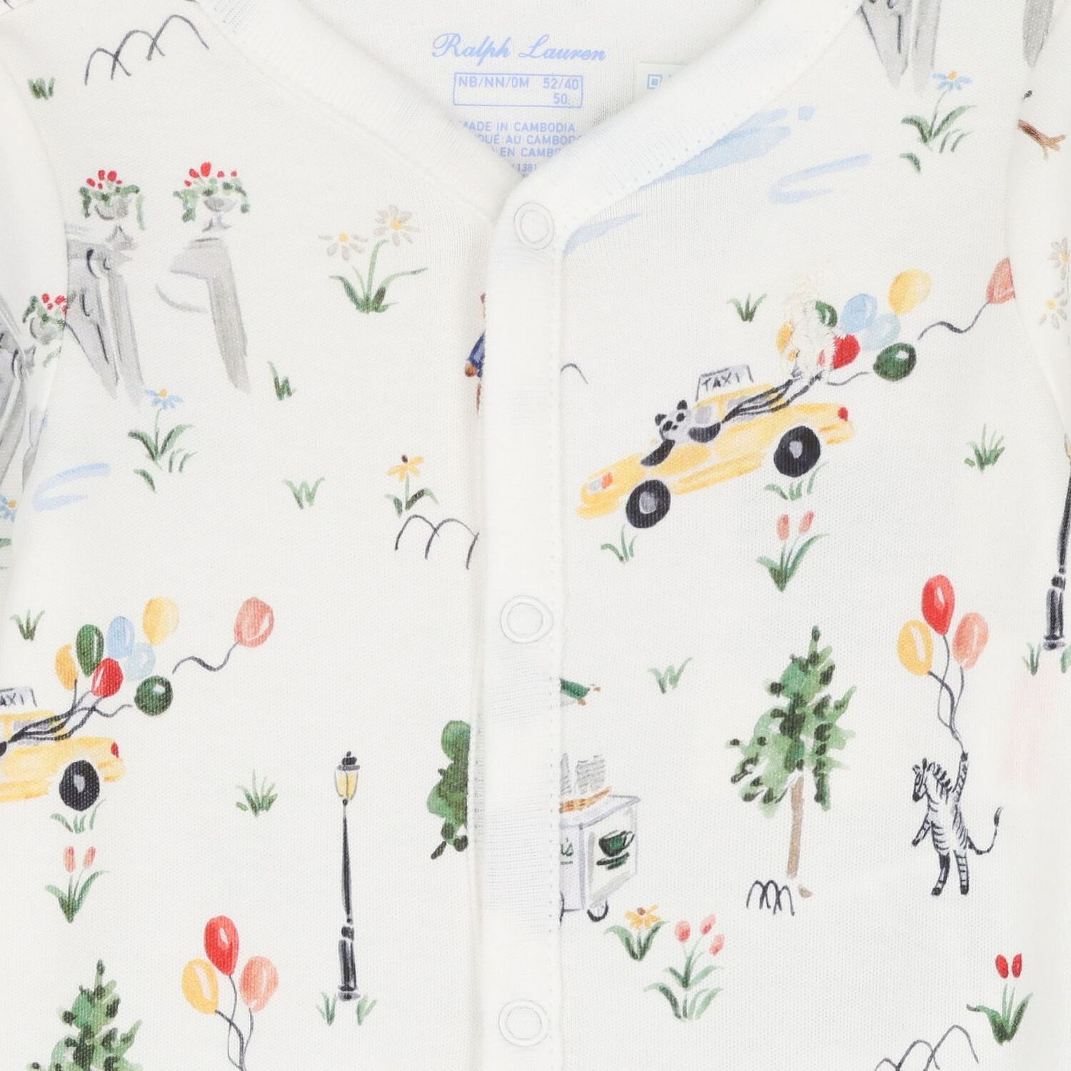 Ivory Central Park Babygrow, 1, hi-res