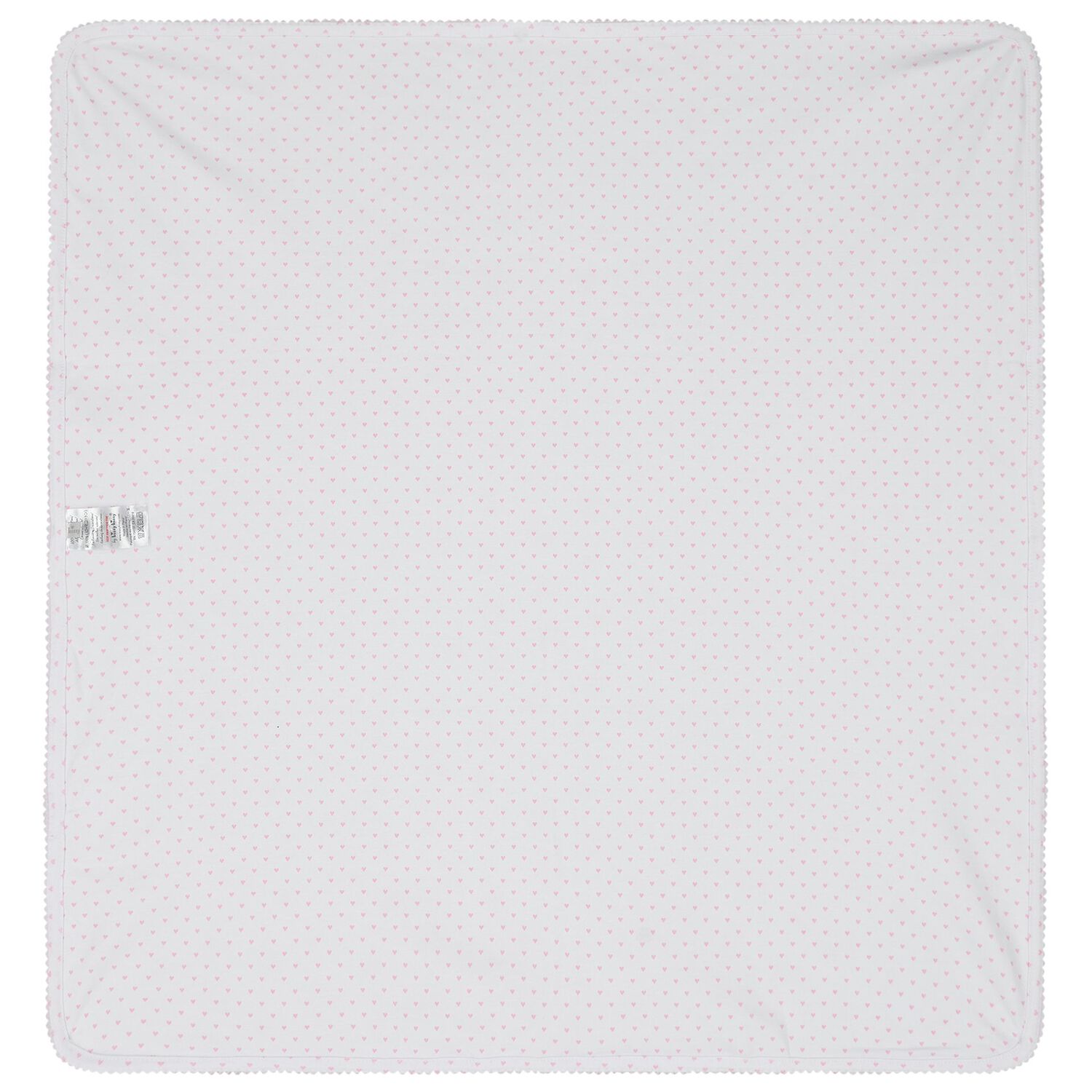 Baby Girls White & Pink Teddy Bear Reversible Blanket, 1, hi-res